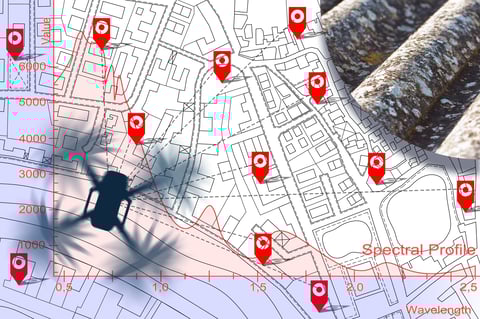 Drone survey detecting environmental hazards